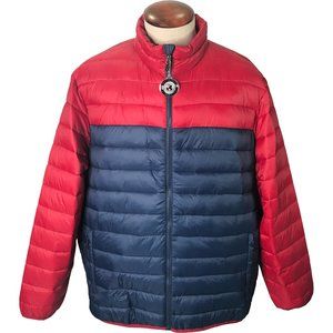 Swiss Tech Performance Gear Men's L (42-44) Packable Puffer Jacket Red Blue